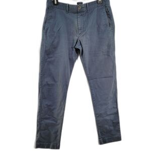 J.Crew Flex Blue Cotton Blend Chino Pants Flat Front Loop Belt Size W29 L30